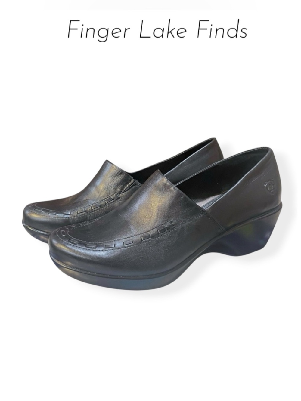 Ariat Women's Black Slip-On Leather Shoes, 6.5B